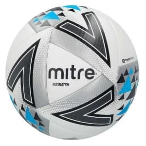 Image of Mitre Ultimatch Match Ball White/Silver/Blue - Size 5