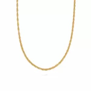 Image of Daisy London Jewellery 18ct Gold Plated Sterling Silver Isla Rope Necklace 18ct Gold Plate