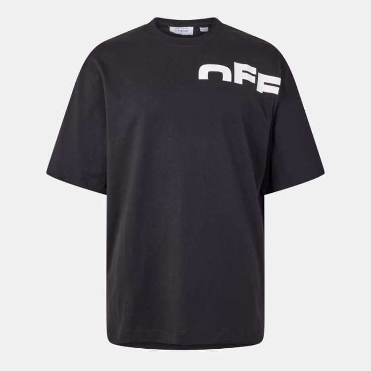 Image of Off White Mens Shred Skate T-Shirt Black-White male XS