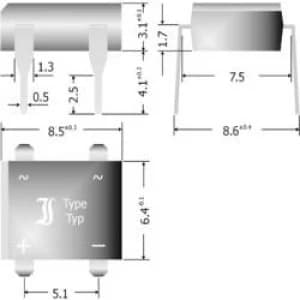 Image of Diode bridge Diotec B500D DIL 4 1000 V 1 A