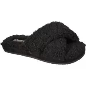 Image of Skechers Womens Cozy Slide Crossover Sherpa Slip On Slippers UK Size 7 (EU 40)