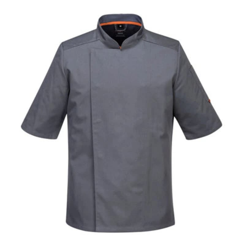 Image of Portwest MeshAir Pro Short Sleeve Chefs Jacket C738SGRXXXL Colour: Slate Grey