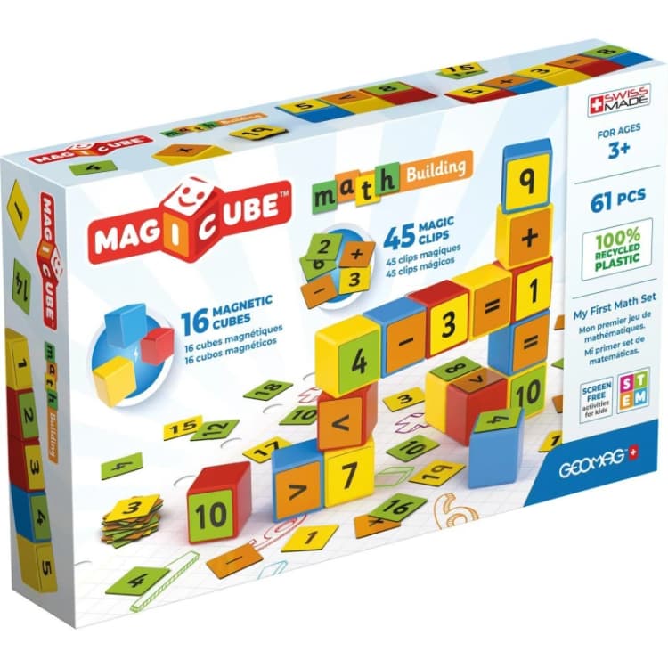 Image of Geomag Magicube Magnetic Shapes Maths Builder - 61 Pieces Multi unisex