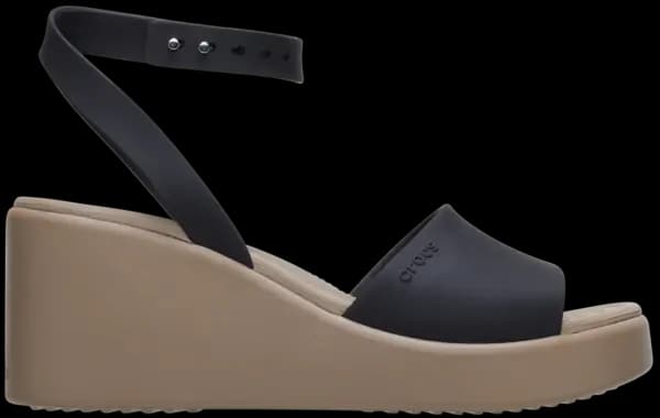 Image of Crocs Women Brooklyn Ankle Strap Sandals Black / Mushroom 8