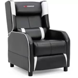 Image of Gtforce - ranger x faux leather gaming seat recliner armchair sofa reclining cinema chair white - White