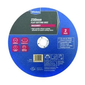 Image of Wickes Masonry Flat Cutting Disc 230mm - Pack of 2