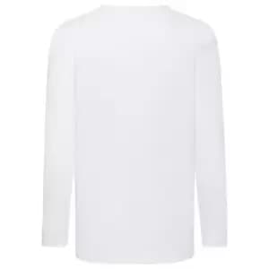 Image of Fruit Of The Loom Childrens/Kids Long Sleeve T-Shirt (Pack of 2) (5-6) (White)