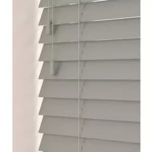 Image of 80cm Volcanic Grey Faux Wood Venetian Blind With Strings (50mm Slats) Blind With Strings (50mm Slats)