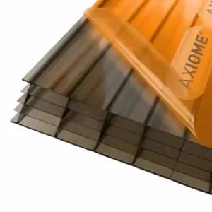 Image of Axiome Bronze 25mm Multiwall Polycarbonate Roofing Sheet - 690 x 2000mm