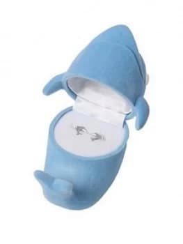 Image of The Love Silver Collection Dolphin Studs With Gift Box