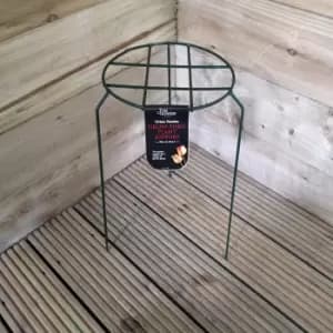 Image of Tom Chambers Urban Dark Green Metal Herbaceous Garden Plant Support Grow Through Small 40cm x 20cm