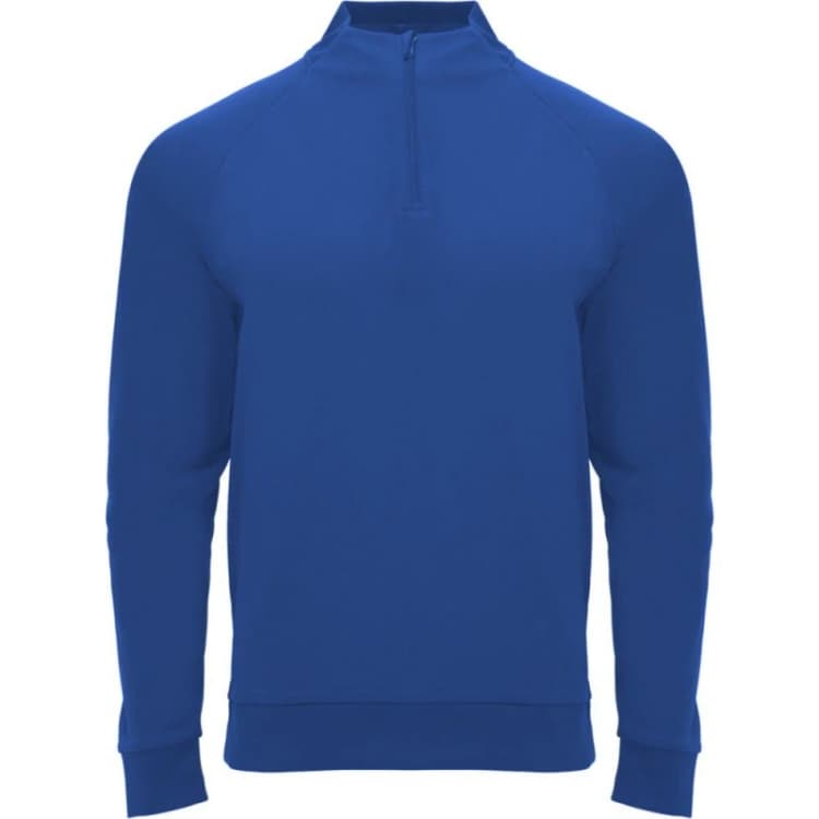 Image of ROLY Mens Epiro Quarter Zip Long-Sleeved Sweatshirt in Blue Size: Small Blue Male S