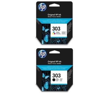 Image of HP 303 Black and Tri Colour Ink Cartridges