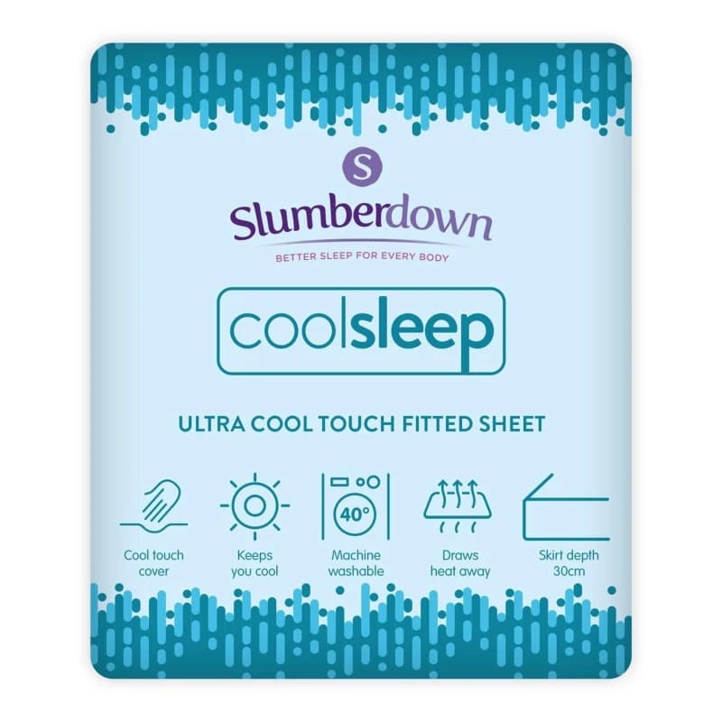 Image of Slumberdown Ultracool Nylon Fitted Sheet Fitted Sheets Single Blue 88490918010