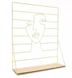 Image of Gold Wire Face Jewellery Hanger