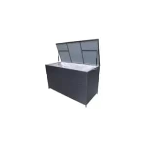 Image of Amir Royalcraft Berlin Cushion Box Black Synthetic Rattan