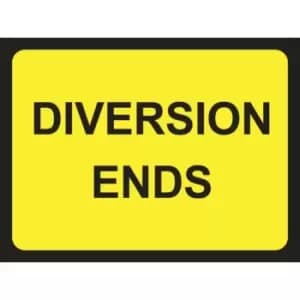 Image of 600 X 450MM Temporary Sign - Diversion Ends