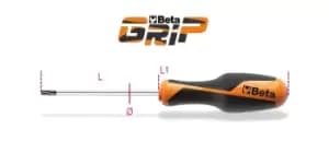 Image of Beta Tools 1268RTX Beta GRIP Tamper Resistant Torx Screwdriver Non-Slip TX10