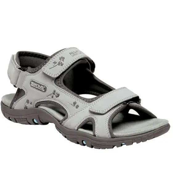 Image of Regatta Womens Lady Haris Lightweight Summer Walking Sandals UK Size 4 (EU 37) Light Steel/Granit RWF331-9UL-4