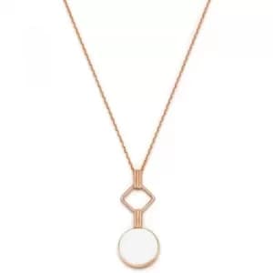 Image of Ladies Lola Rose Rose Gold Plated Marble Garbo Link Necklace