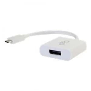 Image of C2G USB C to DisplayPort Adapter Converter 4K - White