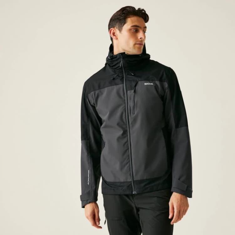 Image of Regatta Mens Highton Stretch Waterproof Shell in Grey Size: Medium Grey Male M