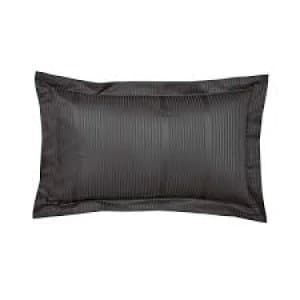 Image of Bedeck of Belfast Dark Blue Egyptian Cotton Percale 300 Thread Count Fine Linens 'Osaka' Square Oxford Pillow Case