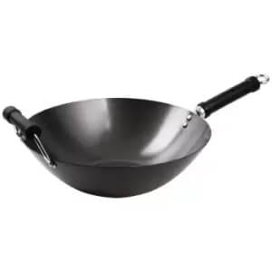 Image of Non Stick Flat Base Wok 356mm - K250 - Kitchen Craft