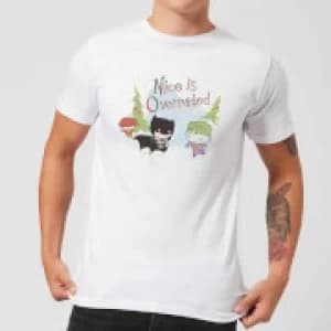 Image of DC Nice Is Overrated Mens Christmas T-Shirt - White