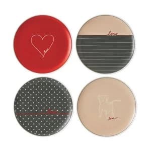 Image of Royal Doulton Ellen DeGeneres 4 Signature Plates 21cm