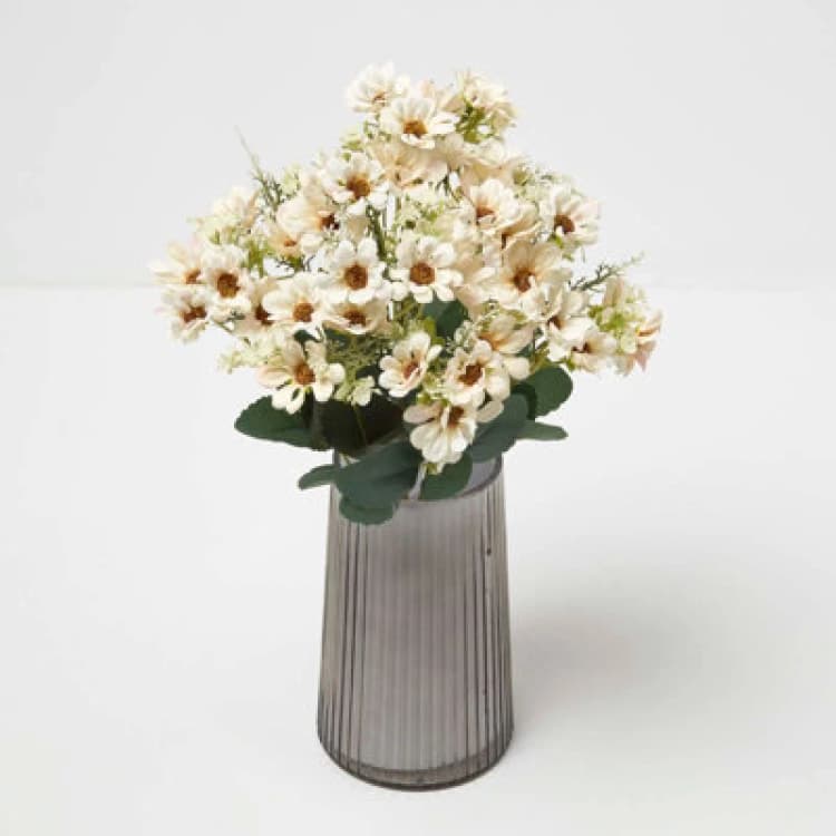 Image of Homescapes Artificial Wild Daisy Bouquet Flower Natural