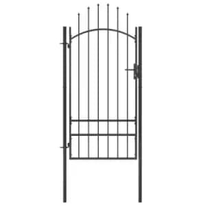 Image of Vidaxl Garden Gate Steel 1X2.5 M Black