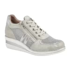 Image of Cipriata Womens Lace And Zip Trainers (7 UK) (Silver)