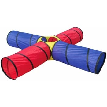 Image of Charles Bentley Childrens 4in1 Pop-Up Tunnel Play Tent Indoor or Outdoor Use - Multi-Coloured