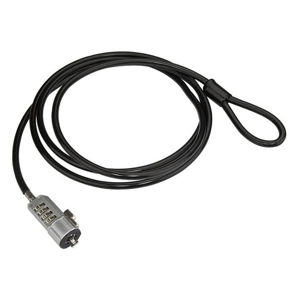 Image of StarTech Steel 4 Digit Cable Coated Vinyl Lock 1.8m Black