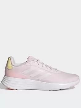 Image of adidas Start Your Run Shoes, Pink/White, Size 4, Women