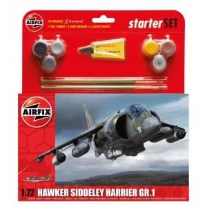 Image of Hawker Harrier GR.1 1:72 Air Fix Medium Starter Set