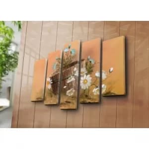 Image of 5PATK-180 Multicolor Decorative Canvas Painting (5 Pieces)