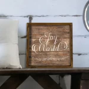 Image of KZM380 Brown White Decorative Framed MDF Painting