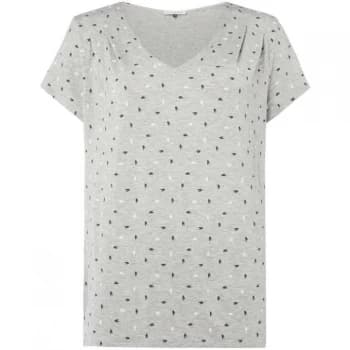 Image of Maison De Nimes Dash print jersey top - Grey