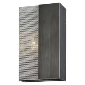 Image of Impression 2 Light Wall Sconce Graphite And Satin Nickel