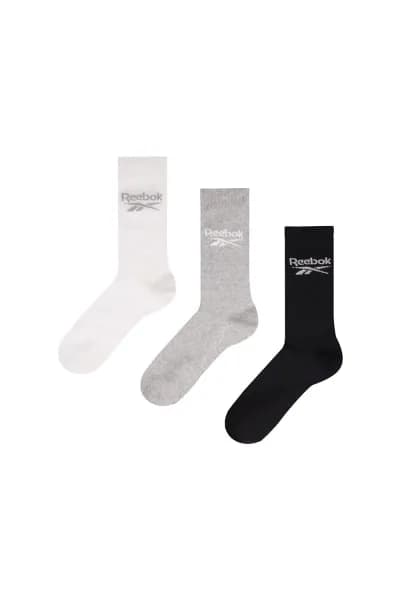 Image of Reebok Crew Socks - Assorted, Multi, Size 2.5-3.5, Women