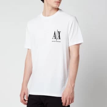 Image of Armani Exchange AX Small Icon Logo T-Shirt White Size 2XL Men
