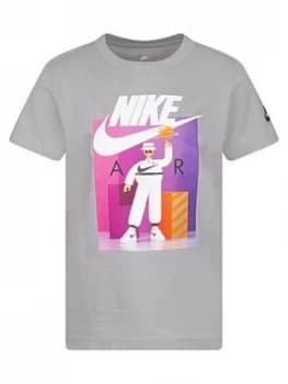 Image of Nike Younger Boys Character Short Sleeve T-Shirt - Grey, Size 6-7 Years