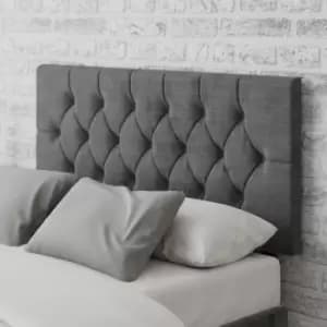 Image of Olivier Firenze Velour Headboard Charcoal