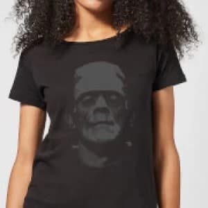 Image of Universal Monsters Frankenstein Black and White Womens T-Shirt - Black - XL