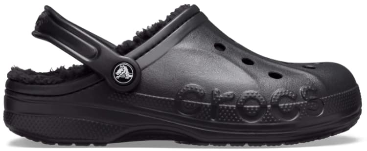 Image of Crocs Unisex Baya Lined Clogs Black / Black W4/M3