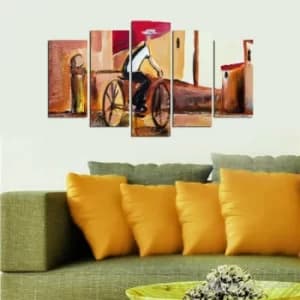 Image of 5M-21 Multicolor Decorative MDF Painting (5 Pieces)