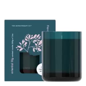 Image of The Aromatherapy Co Floral Bloom Lily Candle 200g Blue