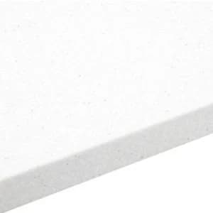 Image of 34mm Nordic White Stone effect Round edge Earthstone Worktop L3m D605mm